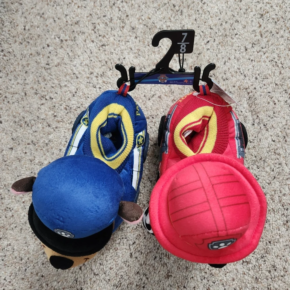 Paw Patrol Character Slippers in Blue and Red